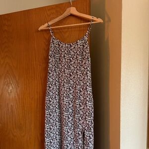 Abercrombie & Fitch Floral Midi Dress Front Slit XS